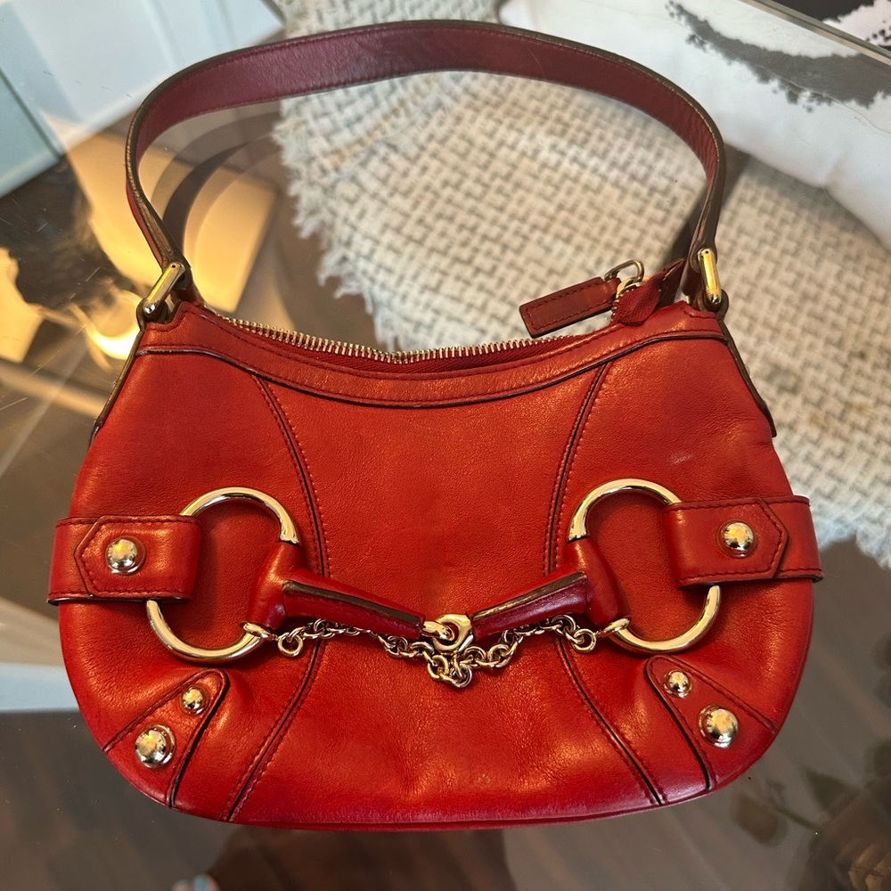 Gucci crescent bag, deep red
